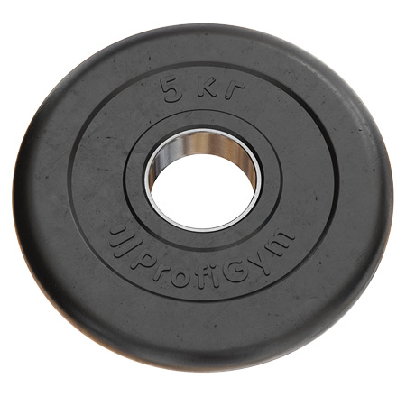 Тренировочный диск Profigym 5 кг - 51 мм черный