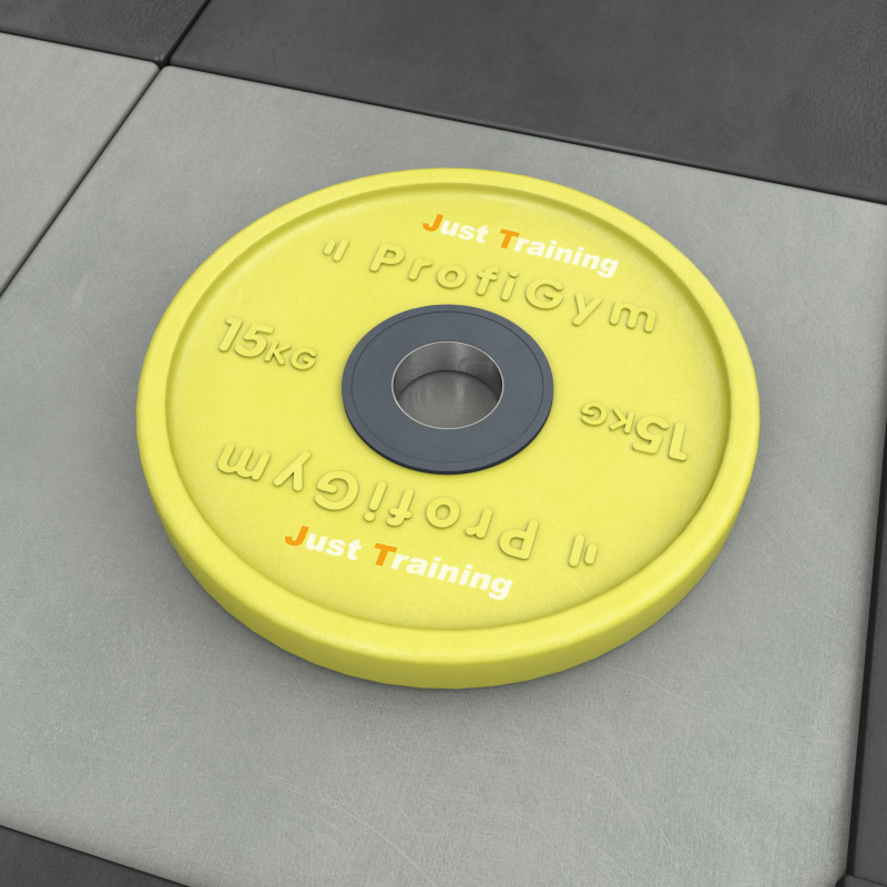 Олимпийский диск Profigym 15 кг желтый